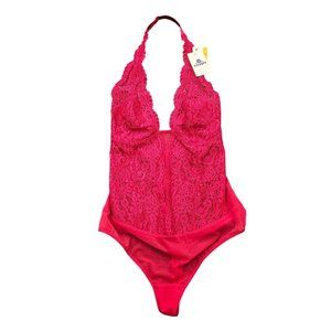 B Temptd by wacoal Nighty womens size small red one piece Lace pull on g string